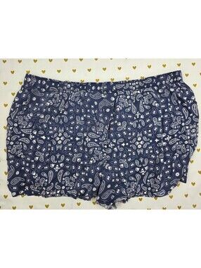 Victorias Secret PINK Blue XL Tencel Silky Sleep Shorts Boxers Pajama Bottoms